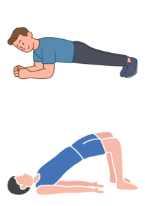 plank workout exercise at elite gurukul academy coaching
